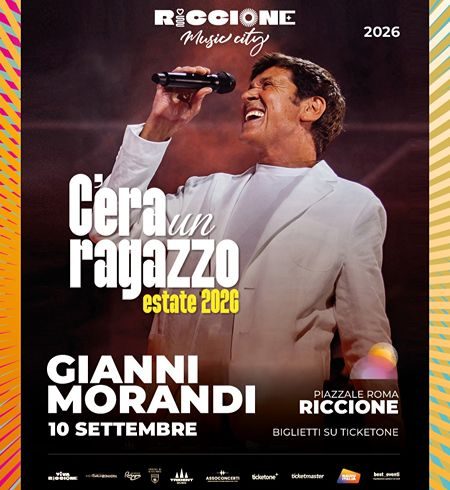 Gianni Morandi in concerto a Riccione il 10 Settembre