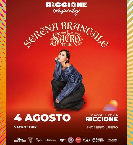 Serena Brancale in concerto a Riccione il 4 Agosto